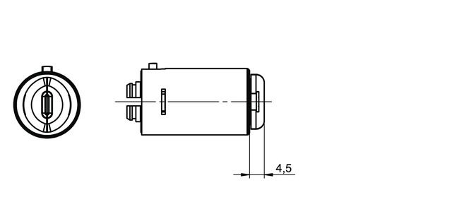 Switch cylinder CLIQ® Go NC52,SERVICE=CLIQGo technical drawing