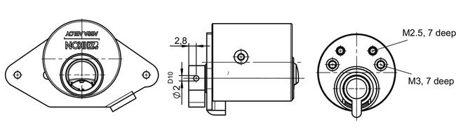Switch cylinder VERSO®CLIQ V577,AUS=3 technical drawing
