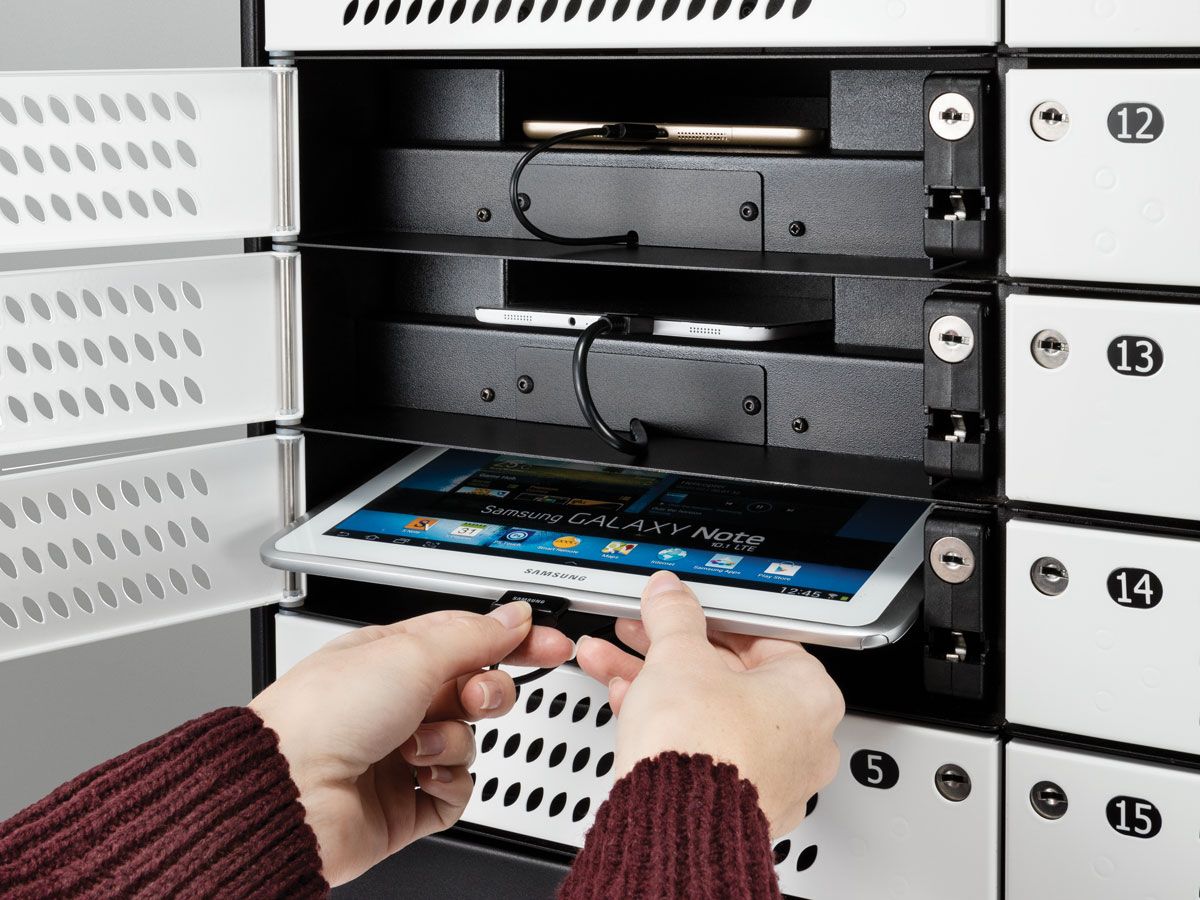 Guarda-volumes para tablet com carregador integrado