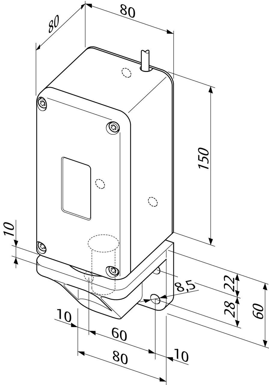 Image: 843G drop bolt lock for high-security access control on gates and doors