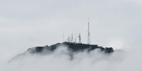 Telecom towers hilltop