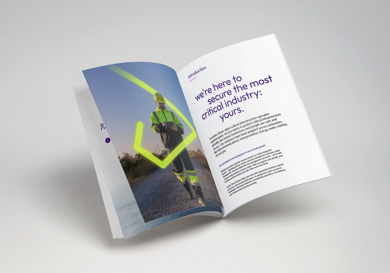 Un mockup de la brochure de la total solution