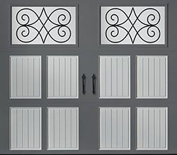 tuscany glazed charcoal gray gray steel single garage door 75 01
