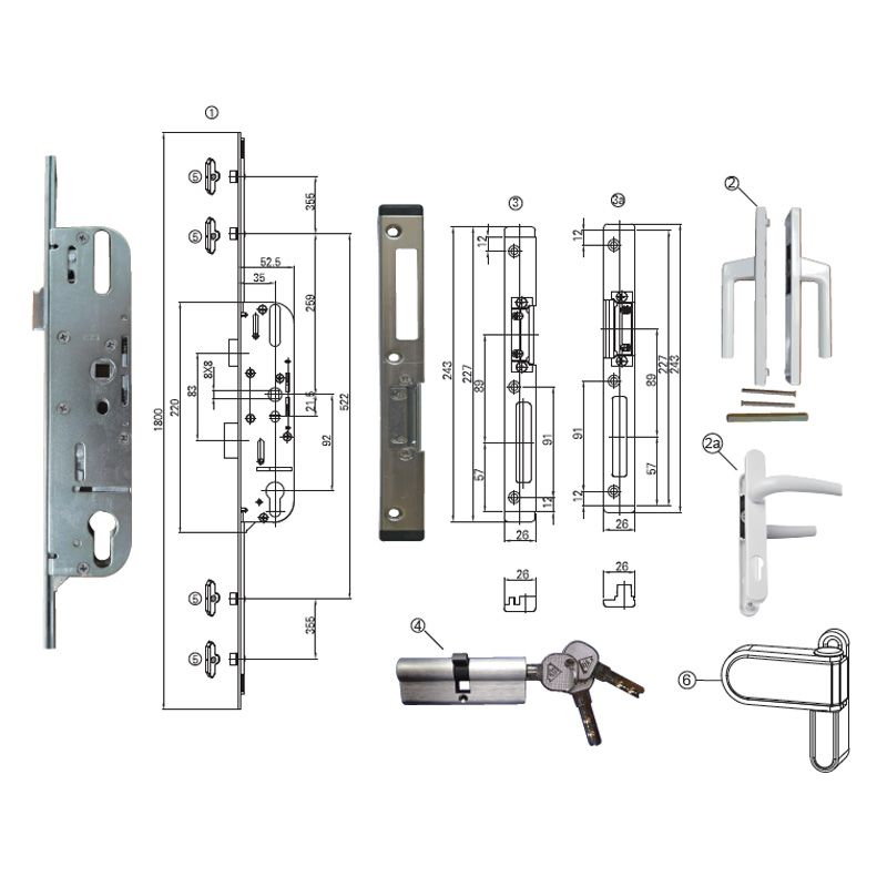 UPVC Multipoint Swing Door Lock System Picture 1