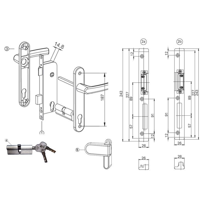 Image: UPVC Single Swing Door Lock System Picture 2