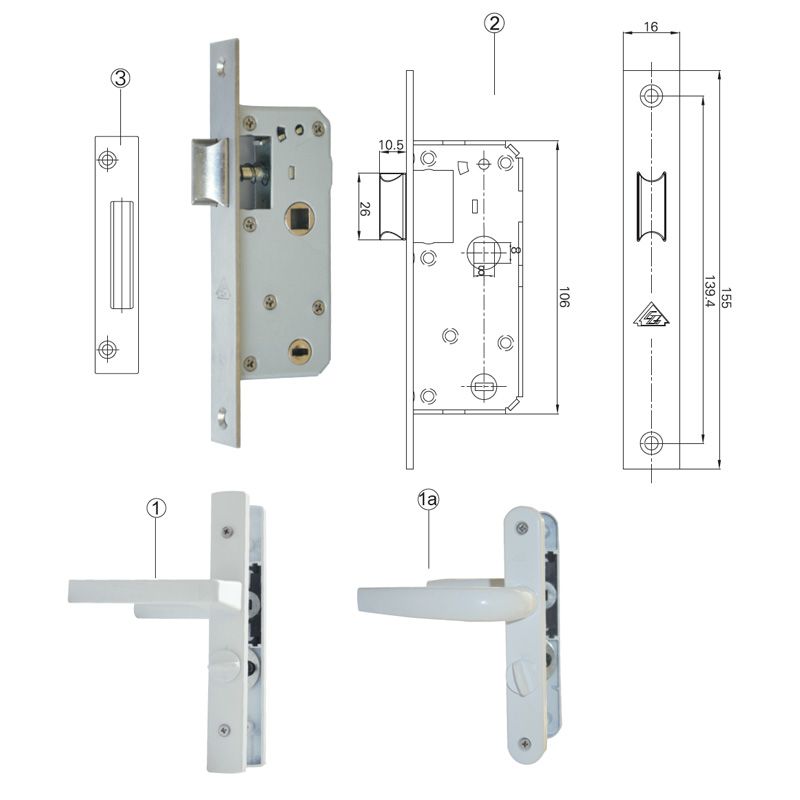 Image: UPVC Single Swing Door Lock System Picture 4