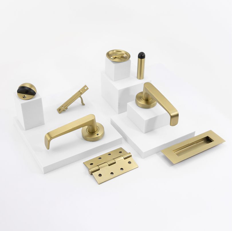 satin brass door handles