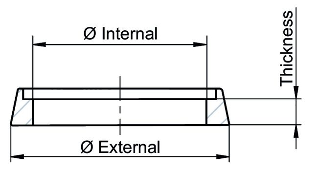 Image: Washers NTS1,AUS=NTS1USK... technical drawing