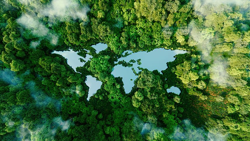 Contour de la carte du monde