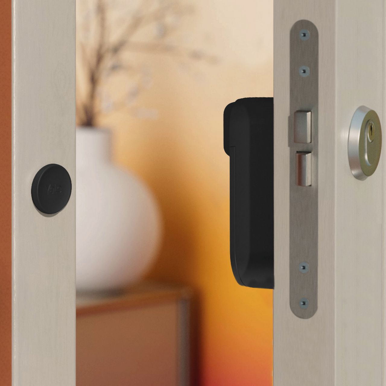 Yale Dot® black on door with Linus® L2