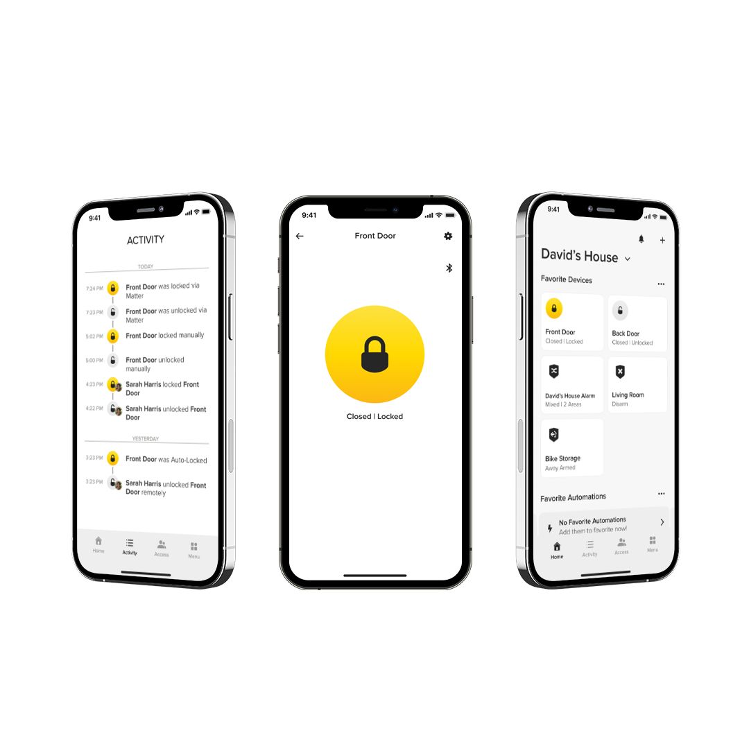 Application Yale Home avec notifications pour la serrure intelligente Yale Linus® L2 Lite.